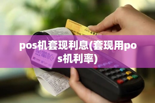 pos机套现利息(套现用pos机利率)