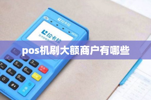 pos机刷大额商户有哪些