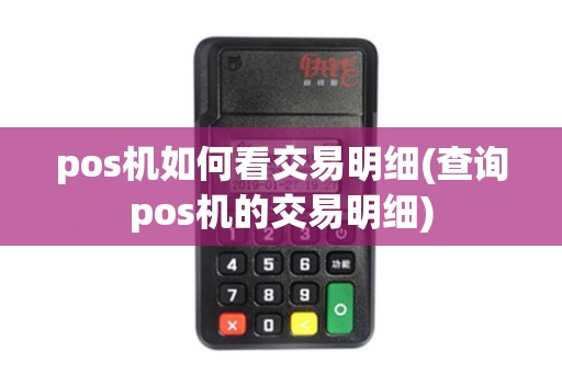 pos机如何看交易明细(查询pos机的交易明细)